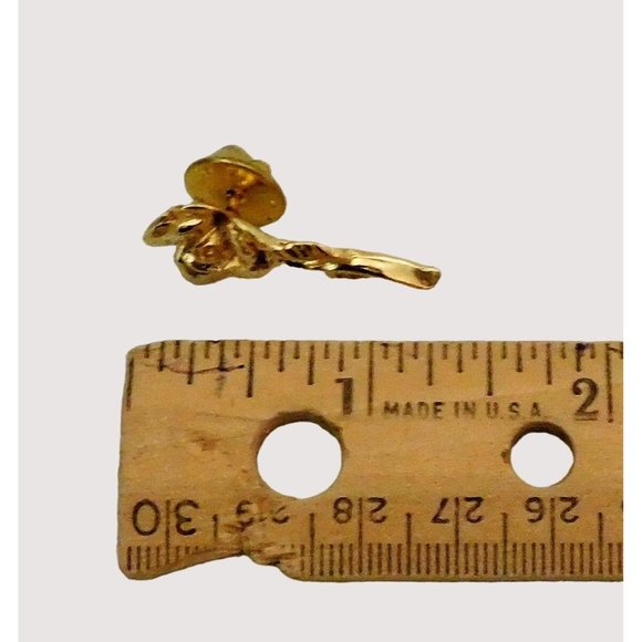 Set of 4 Fashion Pins Heart Circles Floral Brooch Pin Back Gold Tone - Picture 9 of 9